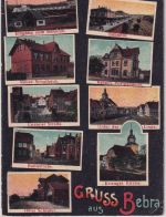 Hessen - Bebra Bahnhof Post etc. farb. Mehrbild-AK gelaufen 1924