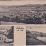 Hessen - Baumbach a.d. Fulda Gasthaus Ortsansicht etc. sw-Mehrbild-AK ca. 1910