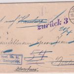 DR - Hanau 1900 Dienstbrief/Frei d. Ablösung n. Berlin - Weiterleitung Hamburg