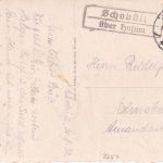 DR - Schobüll ü. Husum Landpost-Ra2 entspr. AK n. Elmshorn 1937