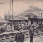 Frankreich - Montmedy Bahnhof sw-AK gelaufen/Feldpost Fp.Stat. No.47 1915