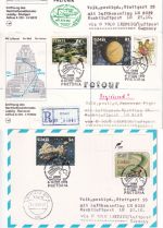 Ciskei - 12 Luftpostbelege, Zuleitungspost LH-NACHT-Erstflüge 1992
