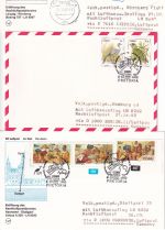 Ciskei - 12 Luftpostbelege, Zuleitungspost LH-NACHT-Erstflüge 1992