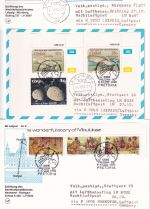 Ciskei - 12 Luftpostbelege, Zuleitungspost LH-NACHT-Erstflüge 1992