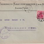DR - 10 Pfg. Germania Brief n. ÖSTERREICH Aachen 1915 - Zensur AAchen Stadt PK