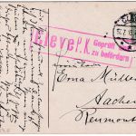 DR - 5 Pfg. Germania Karte Cleve - Aachen 1915 Zensur Cleve P.K.