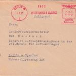 DR - Berlin W8 - 14.3.45 - 8 Pfg. AFS "Deutsche Bank" Ortsbrief - Endphase !