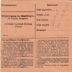 DR - 2x25 Pfg. AH Nachnahme-Paketkarte Marburg (Drau) - Waldegg 1945