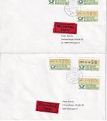 BRD - 180+120+50 Pfg. ATM Eilbrief/FDC 2.1.81 - 14 versch. Standorte !