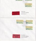 BRD - 180+120+50 Pfg. ATM Eilbrief/FDC 2.1.81 - 14 versch. Standorte !