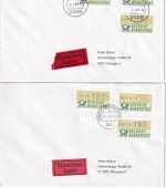 BRD - 180+120+50 Pfg. ATM Eilbrief/FDC 2.1.81 - 14 versch. Standorte !