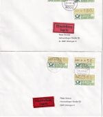 BRD - 180+120+50 Pfg. ATM Eilbrief/FDC 2.1.81 - 14 versch. Standorte !