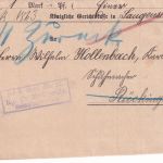 DR - Langensebold 1901 Nachnahme-Streifband/Frei d. Ablösung n. Rückingen/retour