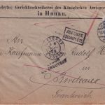 DR - 20 Pfg. Germania Brief n. FRANKREICH Hanau - Bordeaux 1906 Retour