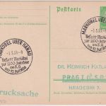 DR - Marköbel ü. Hanau 1939 SST 1100 Jahrfeier Poststelle I Ganzsache n. Prag