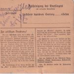 DR - Steinheim (Main) 1943 Gebühr bezahlt L1 Paketkarte/Selbstbucher n. Ostheim