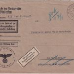 DR - Windecken ü. Hanau 1942 Poststelle I Zustellurkunde/Frei d. Ablösung Retour