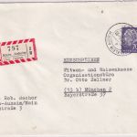 BRD - Klein Auheim ü. Hanau 1959 Poststelle I Einschreibebrief n. München