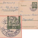 BRD - (16) Roth ü. Gelnhausen Poststelle I ganzsache n. Ingolstadt 1962