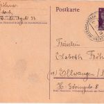 DR - Heilbronn-Neckargartach 5.2.45 Ganzsache n. Ellwangen - Text !! Endphase