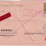 All.Bes. - 1 M. Taube u.a. Eilboten-Einschreibebrief >20g Illertissen 1948