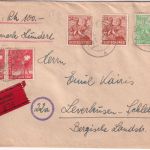 All.Bes. - 84 Pfg. Arbeiter u.a. Wertbrief/100 RM Burgdorf - Leverkusen 1948