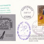 Jugoslawien - Postrakete Raketom HOG Voloder - Baku 1973 Schmuckkarte