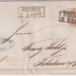 Preussen - 3 Sgr. Adler Ra2 Bremen 2/3 Brief n. ÖSTERREICH 1864
