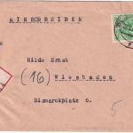All.Bes. - 84 Pfg. Arbeiter Einschreibebrief Eisenach - Wiesbaden 1948