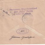 All.Bes. - 1 M. Taube Oberrand/ndgz u.a. Einschreibebrief Homberg 2 1947