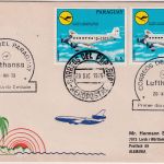 Paraguay - 2x5 G. 50 J. Dt. Lufthansa Luftpostbrief/FDC n. Lorch