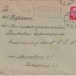 DR - Gundhelm ü. Schlüchtern Landpost-Ra2 Brief n. München 1936
