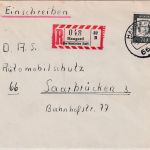 BRD - Hangard ü. Neunkirchen Poststelle I Einschreibebrief n. Saarbrücken 1964