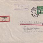 DR - Arloff ü. Euskirchen Landpost-Ra2 Einschreibebrief n. Detmold 1938