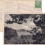 BRD - Bleibuir ü. Mechernich Landpost-Ra2 Karte "Besuch verboten" n. Hürth 1958
