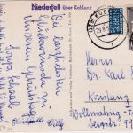 BRD - Niederfell ü. Koblenz Landpost-L1 Karte n. Konstanz 1953