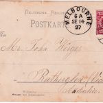 DR - 10 Pfg. K/A Mehrbild-Farblitho Dieblich a/d Mosel n. AUSTRALIEN 1897