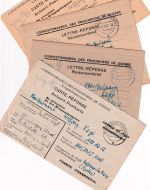 FZ/Rheinl.-Pf. - Winningen 1946/47 4 Kriegsgefangenenbriefe/-karten n FRANKREICH