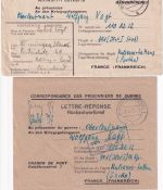 FZ/Rheinl.-Pf. - Winningen 1946/47 4 Kriegsgefangenenbriefe/-karten n FRANKREICH