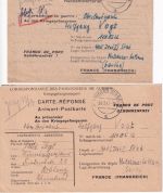 FZ/Rheinl.-Pf. - Winningen 1946/47 4 Kriegsgefangenenbriefe/-karten n FRANKREICH