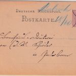 DR - Biebrach 18(10 hds. Aufgabevermerk 5 Pfg. Ganzsache n. Paderborn 1880