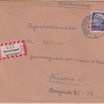 BRD - Hundsangen ü. Montabaur Poststelle I Einschreibebrief n. München 1959