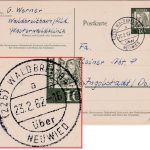 BRD - (22b) Waldbreitbach ü. Neuwied Poststelle I Ganzsache n. Ingolstadt 1962