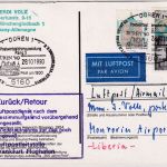 BRD /Postsperre - Düren 1990 SST DÜREN'90 Luftpostkarte n. LIBERIA - Bürgerkrieg