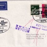 BRD /Postkrieg - 20 Pfg. Brandenburger Tor u.a. Luftpostbrief n. POLEN 1971