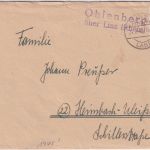 DR - Ohlenberg ü. Linz (Rhein) Landpost-L2 Brief n. Heimbach 24.2.45 Endphase !