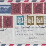 BRD - 6x7 Pfg. Nürnberger Bote u.a. Luftpostbrief n. CHILE Linz - Santiago 1961
