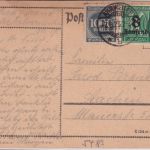 DR-Infla - 20 Tsd./25 M. u.a. Karte Ahrweiler - Aachen 7.9.23