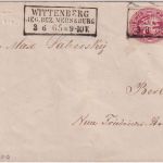 Preussen - 1 Sgr. Adler Ganzsache+Zusatz Ra3 Wittenberg 1865 Absenderprägung