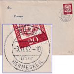 BRD - Berglicht ü. Hermeskeil aptierte Poststelle I Brief n. Ingolstadt 1962